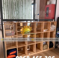 4 Tủ cặp mầm non, tủ gỗ cặp dép mầm non
