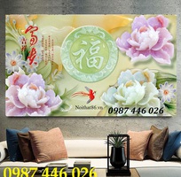 4 Gạch tranh 3d hoa mẫu đơn HP727