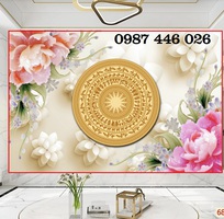 Gạch tranh 3d hoa mẫu đơn HP727