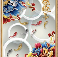 7 Gạch tranh 3d hoa mẫu đơn HP727