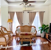 6 Bộ bàn ghế sofa mây tự nhiên kết hợp lưới mắt cáo