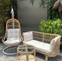 3 Combo bàn ghế kèm xích đu mây cho phòng khách