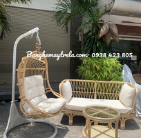 5 Combo bàn ghế kèm xích đu mây cho phòng khách