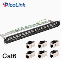 2 Thanh đấu nối Patch Panel 24 cổng Cat6 FTP 1U PicoLink PL-F1U24P-C6