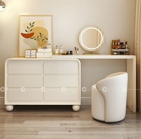 1 Bàn Trang Điểm Gỗ Công Nghiệp MDF Màu Trắng Hiện Đại