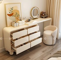 Bàn Trang Điểm Gỗ Công Nghiệp MDF Màu Trắng Hiện Đại