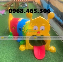 2 Hang chui con sâu mầm non, hầm chui cú mèo mầm non