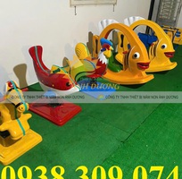 4 Bập bênh cá vàng nhựa, bập bênh đế cong cá vàng