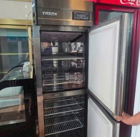 1 Thanh lý tủ đông 2 cánh inox hiệu Everzen   dung tích 600L mới 90