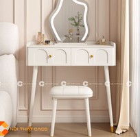 2 Bàn Trang Điểm Gỗ Công Nghiệp MDF Màu Trắng Hiện Đại