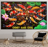 5 Tranh gạch men cá chép cửu ngư đồ HP8623