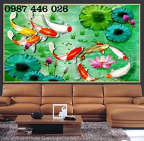 3 Tranh gạch men cá chép cửu ngư đồ HP8623