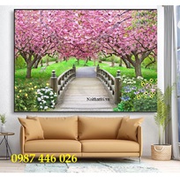 1 Tranh gạch men hoa anh đào HP0283