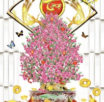 9 Tranh gạch men hoa anh đào HP0283