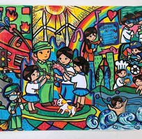 Lớp học vẽ cho bé ở Đào xuyên Bát tràng