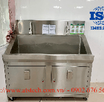 Bồn rửa tay tiệt trùng 2 vòi   Bồn rửa tay y tế đặt hàng theo yêu cầu