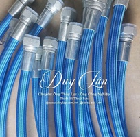 2 Ống chịu nhiệt Teflon bọc lưới Inox, Bọc bố vải xanh,đỏ