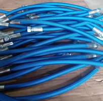 3 Ống chịu nhiệt Teflon bọc lưới Inox, Bọc bố vải xanh,đỏ