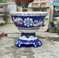 8 Chậu hoa   chậu cảnh   chậu hoa dán miễng , ghép sành sứ   chậu to