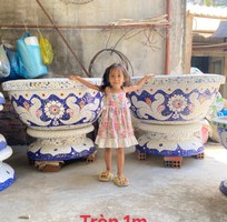 14 Chậu hoa   chậu cảnh   chậu hoa dán miễng , ghép sành sứ   chậu to