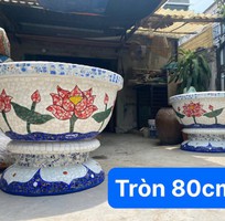 16 Chậu hoa   chậu cảnh   chậu hoa dán miễng , ghép sành sứ   chậu to