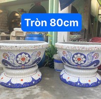 17 Chậu hoa   chậu cảnh   chậu hoa dán miễng , ghép sành sứ   chậu to