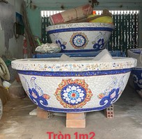 18 Chậu hoa   chậu cảnh   chậu hoa dán miễng , ghép sành sứ   chậu to