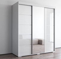 1 Tủ Quần Áo MDF Cánh Lùa Màu Trắng Có Gương TAL019