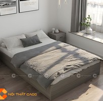 2 Giường Ngủ Gỗ Công Nghiệp Có Hộc Kéo Màu Xám Hiện Đại