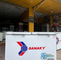 Thanh lý tủ đông inverter hiệu sanaky 2 nắp mở  dung tích tổng 560l mới 90