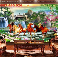 4 Tranh gạch men bát mã HP8662