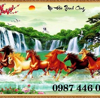 2 Tranh gạch men bát mã HP8662