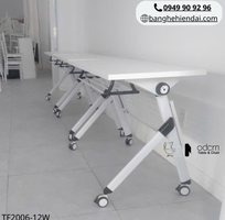 1 Bàn học 1m2 gấp gọn chân bánh xe TF2006-12W tại HCM