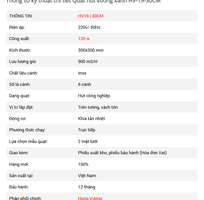 2  QUẠT HÚT VUÔNG HV-19-30CM: Sạch không khí   Bền vững thời gian