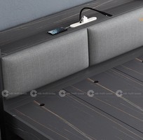 Giường Ngủ Gỗ Công Nghiệp Bọc Đầu Nệm Chân Cao Hiện Đại