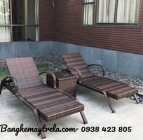 2 Ghế hồ bơi tắm nắng mây nhựa