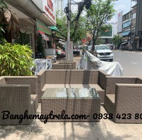 4 Bàn ghế sofa vuông mây nhựa