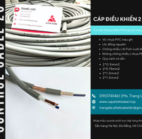 Cáp điều khiển RVVP/CXV 2x0.5, 2x0.75, 2x1.0, 2x1.5 Hà Nội, Đà Nẵng, HCM