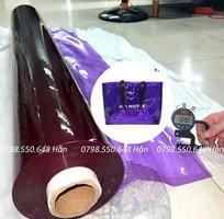 Màng dẻo pvc trong màu tím - dày 0.3mm- khổ 1m4 - dài 80m