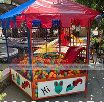 2 Nhà banh sắt trẻ em, nhà banh lục giác trẻ em ngoài trời