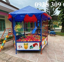 3 Nhà banh sắt trẻ em, nhà banh lục giác trẻ em ngoài trời