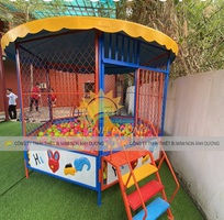 4 Nhà banh sắt trẻ em, nhà banh lục giác trẻ em ngoài trời