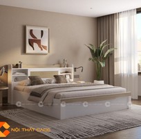 2 Giường Ngủ Gỗ Công Nghiệp Có Kệ Trang Trí Tối Ưu Lưu Trữ