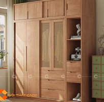 Tủ Quần Áo Gỗ Công Nghiệp TAM093 Cánh Lùa Độc Đáo
