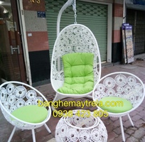 5 Xích đu kèm bàn ghế nhựa giả mây ban công