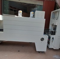 Máy cắt dán và rút màng co PE cho lốc chai- lon, máy màng co PE cho lốc chai bán tự dộng