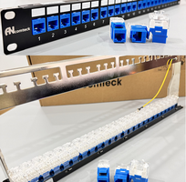 3 Thanh đấu nối mạng PATCH PANEL 16 cổng UTP/ FTP hãng Anacomteck mã ACT-16S1U, ACT-JK28-C6-US