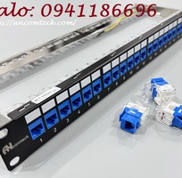 2 Thanh đấu nối patch panel 24 cổng cat6 UTP,1U mã 760237040   9-1375055-2 commscope