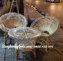 6 Bàn ghế mây bông sen