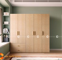 Tủ Quần Áo TAM060 Gỗ MDF Vân Gỗ Sồi Hiện Đại